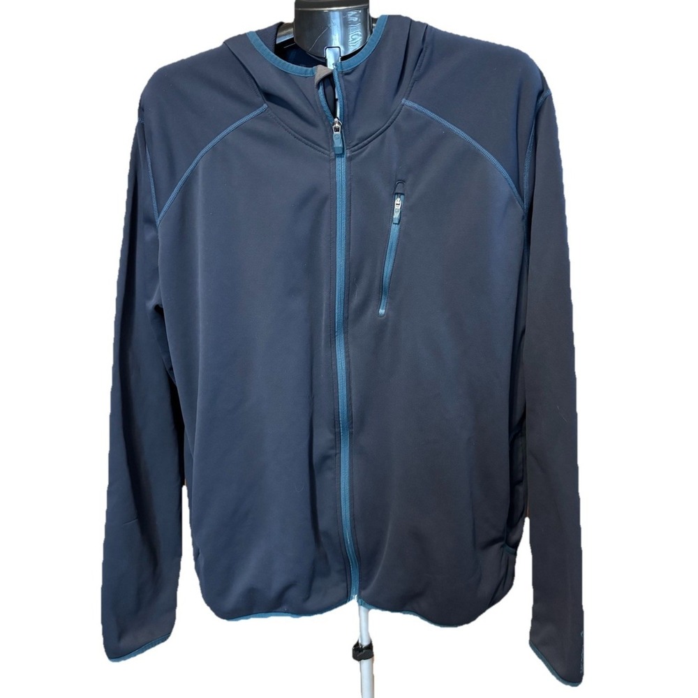 Merrell Mens‎ 2X Select Regulate Windbreaker Jacket Blue Performance Hooded